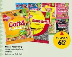 Border Shop Malaco Poser 450 g erbjuda