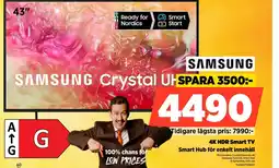 Power SAMSUNG 4K HDR Smart TV Smart Hub för enkelt innehåll erbjuda
