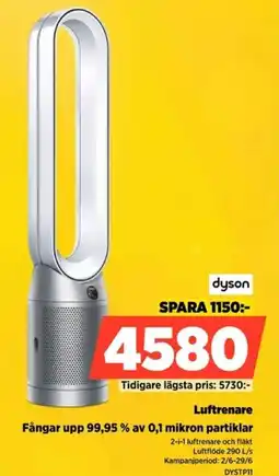 Power Dyson Fångar upp 99,95 % av 0,1 mikron partiklar erbjuda