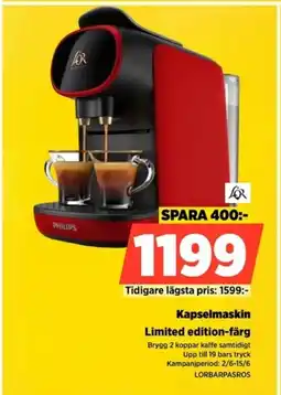 Power Kapselmaskin Limited edition-färg erbjuda