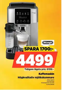 Kaffemaskin Högkvalitativ mjölkskummare