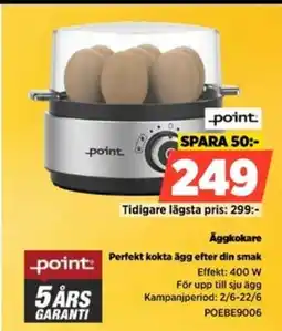 Power Point äggkokare perfekt kokta ägg efter din smak erbjuda