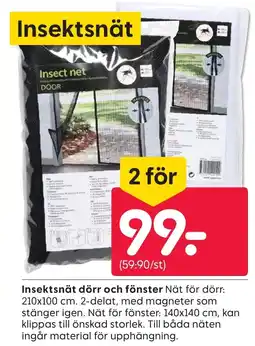 Rusta Insektsnät dörr och fönster erbjuda