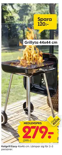 Rusta Kolgrill Easy erbjuda