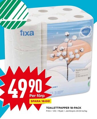 Willys Toalettpapper 18-pack erbjuda