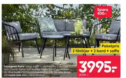 Rusta Loungeset Paris erbjuda