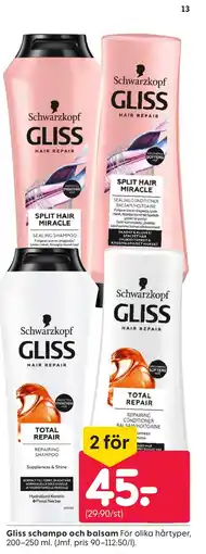 Rusta Gliss schampo och balsam erbjuda