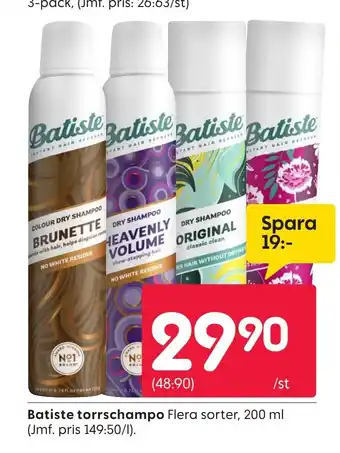 Rusta Batiste torrschampo erbjuda