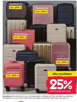 Rusta Resväskor erbjuda