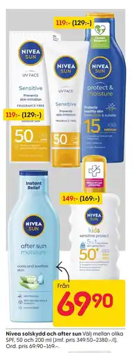 Rusta NIVEA solskydd och after sun erbjuda