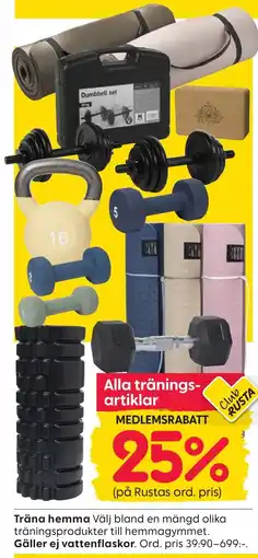 Rusta Träna hemma erbjuda