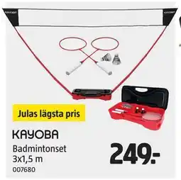 Jula Badmintonset 3x1,5 m erbjuda