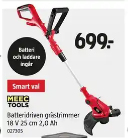 Jula Batteridriven grästrimmer 18 V 25 cm 2,0 Ah erbjuda