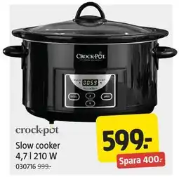 Jula Slow cooker 4,7 l 210 W erbjuda