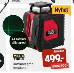 Jula Korslaser grön erbjuda