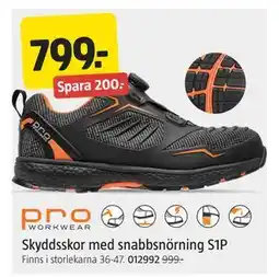Jula Skyddsskor med snabbsnörning S1P erbjuda