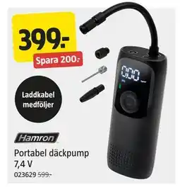 Jula Portabel däckpump 7,4 V erbjuda