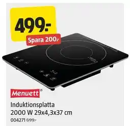 Jula Induktionsplatta 2000 W 29x4,3x37 cm erbjuda