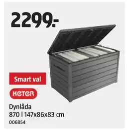 Jula Dynlåda 870 l 147x86x83 cm erbjuda