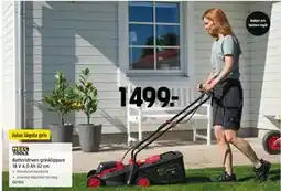 Jula Batteridriven gräsklippare 18 V 4,0 Ah 32 cm erbjuda