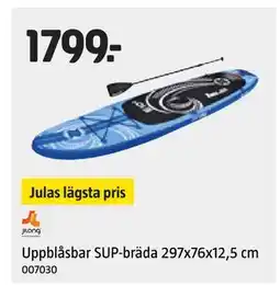 Jula Uppblåsbar SUP-bräda 297x76x12,5 cm erbjuda