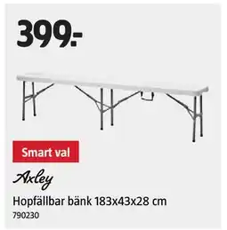 Jula Hopfällbar bänk 183x43x28 cm erbjuda