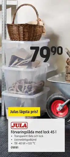 Jula Förvaringslåda med lock 45 l erbjuda
