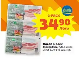 Stora Coop Bacon 3-pack erbjuda