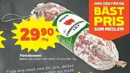 Stora Coop Fänkålsalami erbjuda
