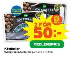 Stora Coop Köttbullar erbjuda