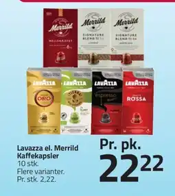 Fleggaard Lavazza el. Merrild Kaffekapsler erbjuda
