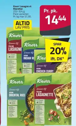 Fleggaard Knorr Lasagne el. Risretter erbjuda