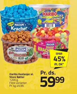Fleggaard Haribo Kastanjer el. Store Bøtter erbjuda