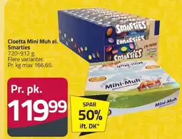 Fleggaard Cloetta Mini Muh el. Smarties erbjuda