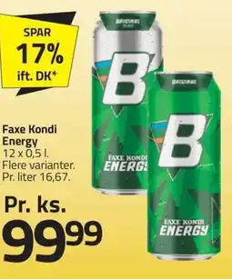 Fleggaard Faxe Kondi Energy erbjuda
