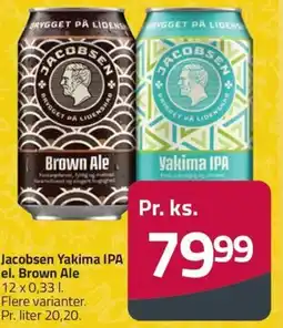 Fleggaard Jacobsen Yakima IPA el. Brown Ale erbjuda