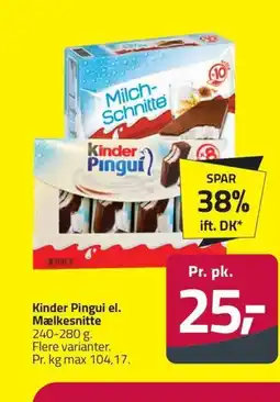 Fleggaard Kinder Pingui el. Mælkesnitte erbjuda