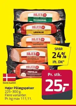 Fleggaard Højer Pålægspølser erbjuda