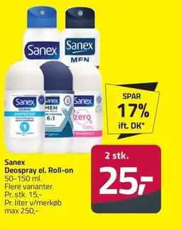 Fleggaard Sanex Deospray el. Roll-on erbjuda