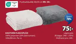 JYSK Hagtorn fleecepläd erbjuda