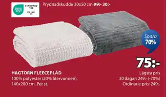 JYSK Hagtorn fleecepläd erbjuda