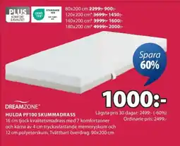 JYSK Hulda PF100 skummadrass erbjuda