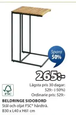 JYSK Beldringe sidobord erbjuda