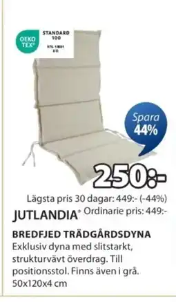 JYSK Bredfjed trädgårdsdyna erbjuda