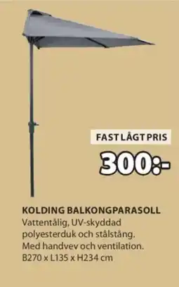 JYSK Kolding balkongparasoll erbjuda