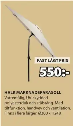 JYSK Halk marknadsparasoll erbjuda