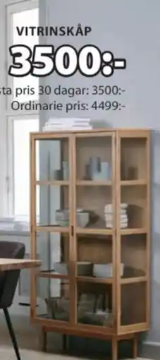 JYSK Vesterby vitrinskåp erbjuda