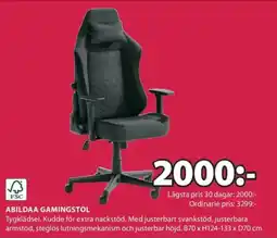 JYSK Abildaa gamingstol erbjuda