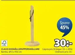 JYSK Claus hushållspappershållare erbjuda
