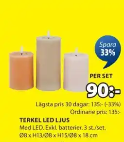 JYSK Terkel LED ljus erbjuda